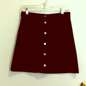 Micro Suede A-Line Skirt